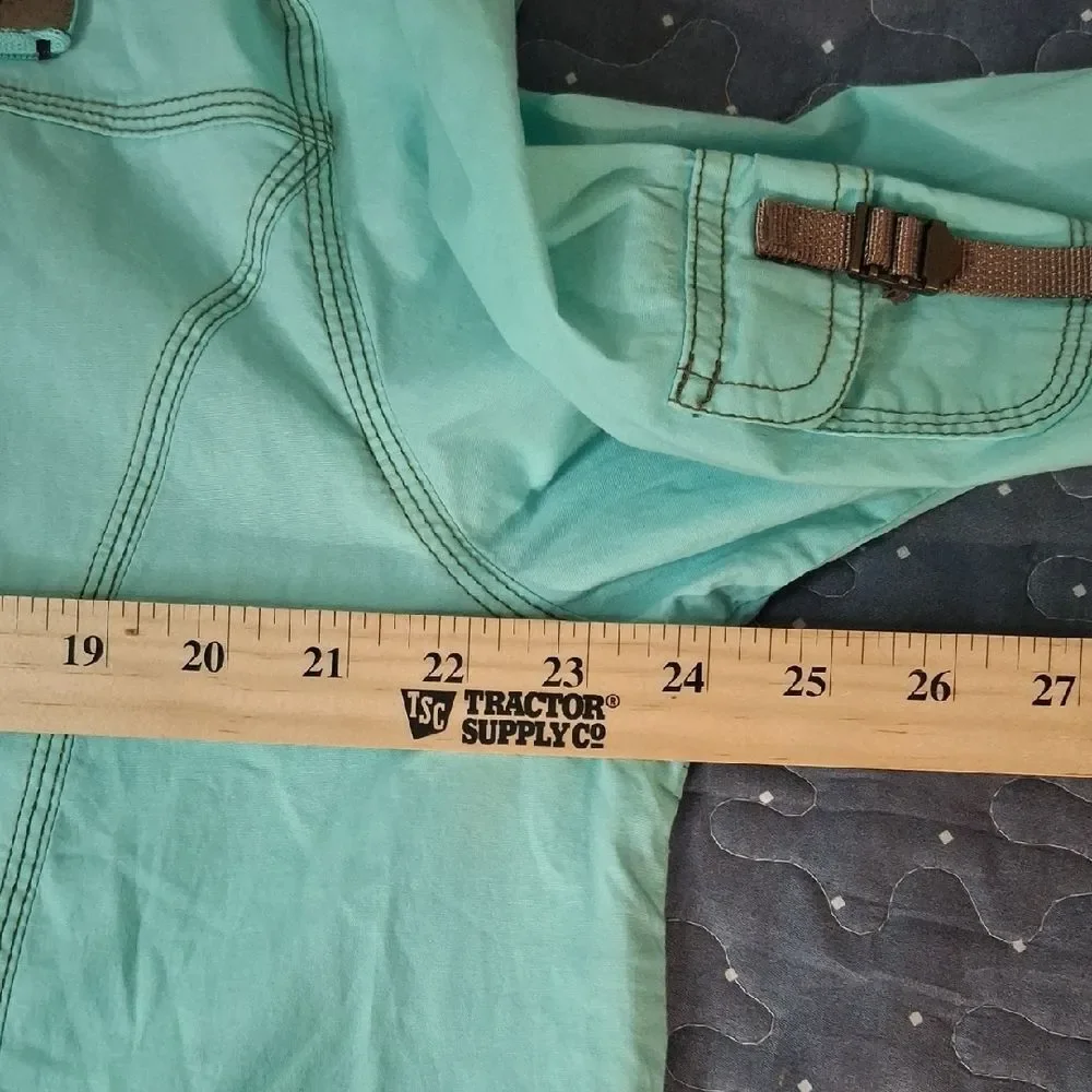 Natalie & Me Aqua Utility Jacket with Brown Accents size XL